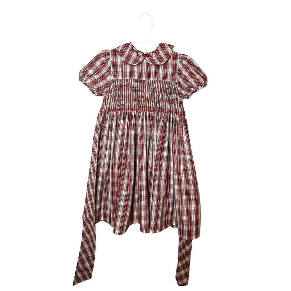 Ralph Lauren Girls 4T Smocked Plaid Dress